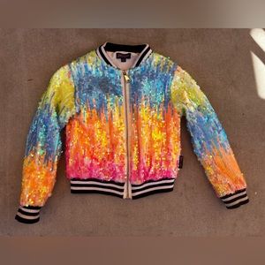 Jojo’s closet sequin bomber jacket- 6x